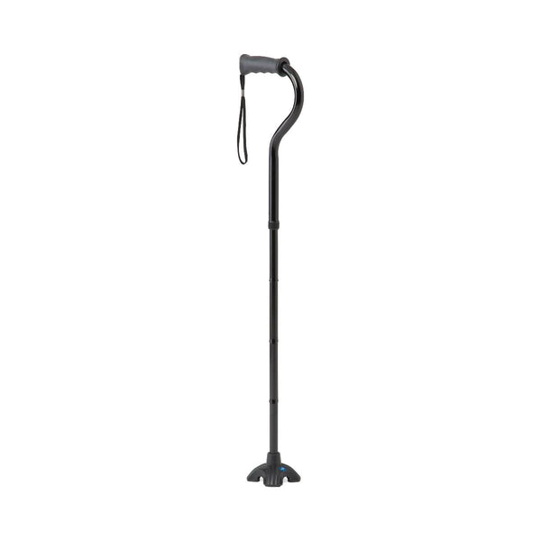 Medline 4U 4-Point Offset Folding Hybrid Cane, Black, 1/EA  (4UCANE) Each