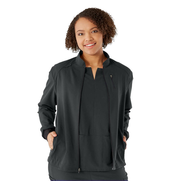 Solano AVE Women's Athletic Fit Scrub Jacket, Caribbean Blue, Size S, 1/EA  (5010CRBS) Each