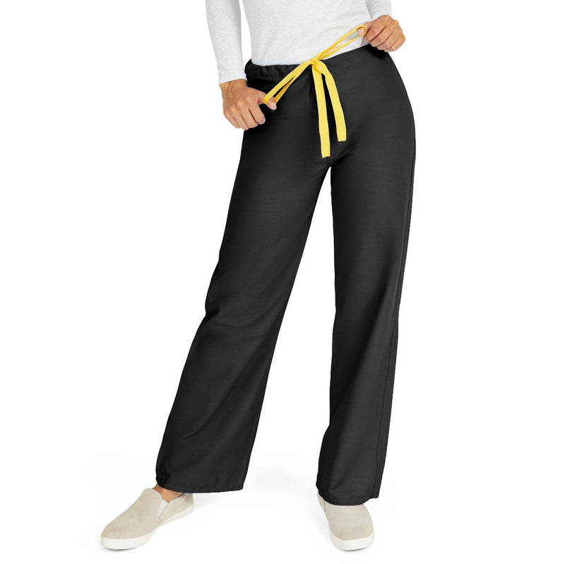 AngelStat Unisex Reversible Scrub Pants with Drawstring Waist, 1/EA (600BLKXL-CM) Each