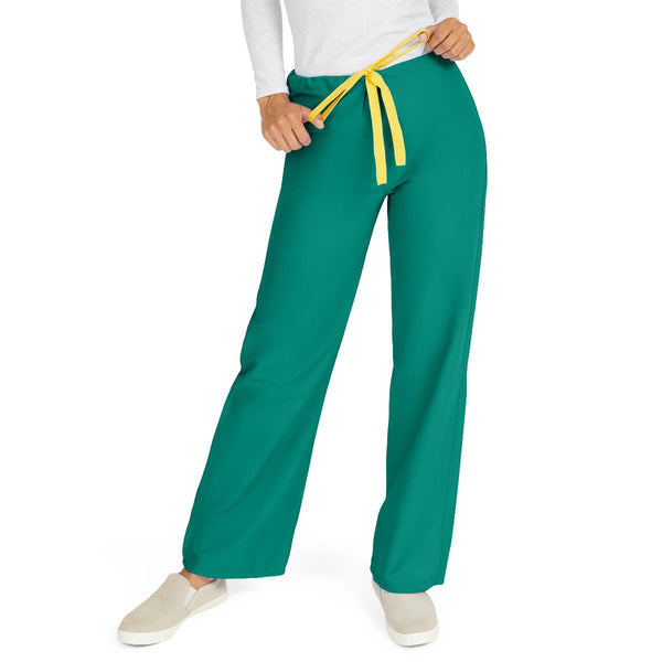 AngelStat Unisex Reversible Scrub Pants with Drawstring Waist, Emerald, Size 4XL, Angelica Color Code, 1/EA  (600NJT4XL-CA) Each