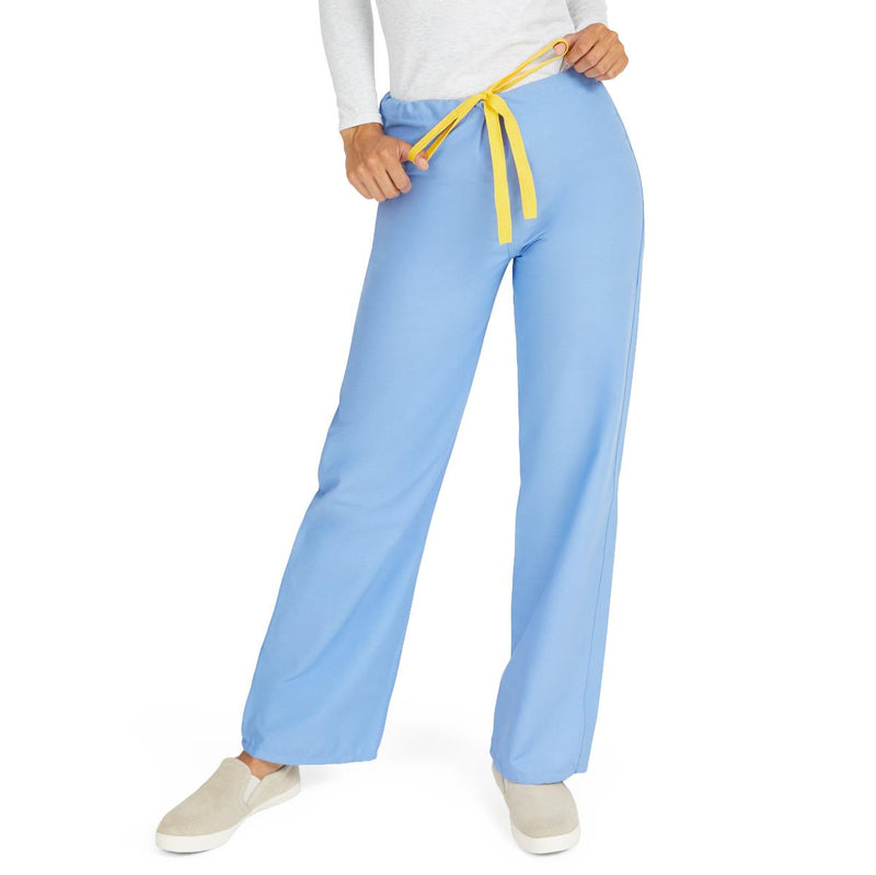 AngelStat Unisex Reversible Scrub Pants with Drawstring Waist, Ceil Blue, Size XS, Angelica Color Coding, 1/EA  (M600NTHXS-CA) Each