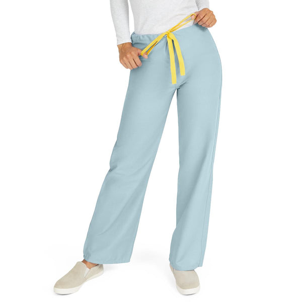 AngelStat Unisex Reversible Scrub Pants with Drawstring Waist, Misty, Size M, Angelica Color Code, 1/EA  (M600NTZM-CA) Each