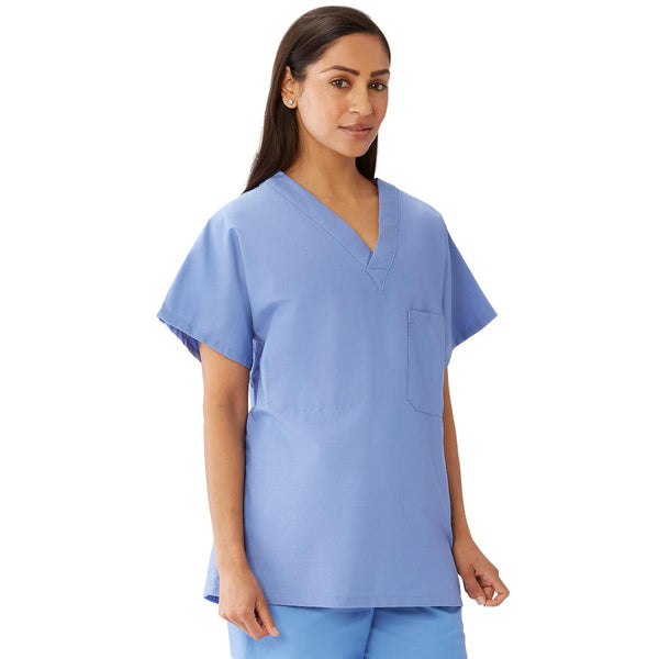 Unisex 100% Cotton Reversible V-Neck Scrub Top with 2 Pockets, 1/EA (648MHSXXXL) Each