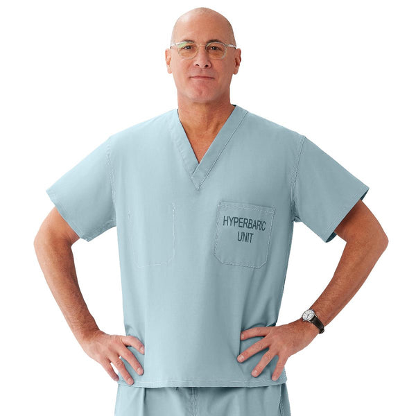 Unisex 100% Cotton Reversible Hyperbaric Scrub Top with Pockets, 1/EA (658MZSXXL-CM) Each