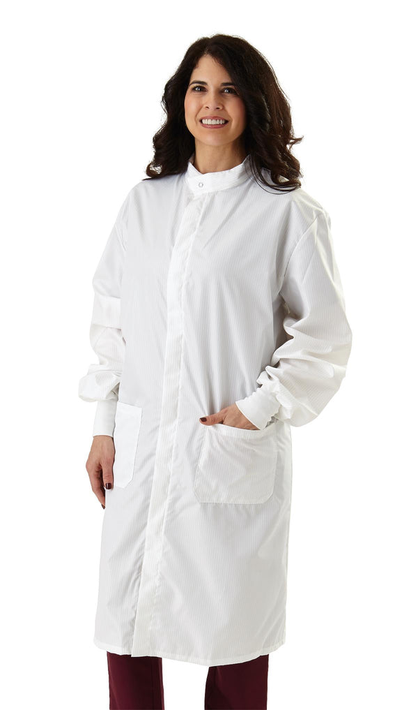 Fluid-Resistant Unisex Antistatic Lab Coat, White, Size XS, 1/EA  (6620BLHXS) Each