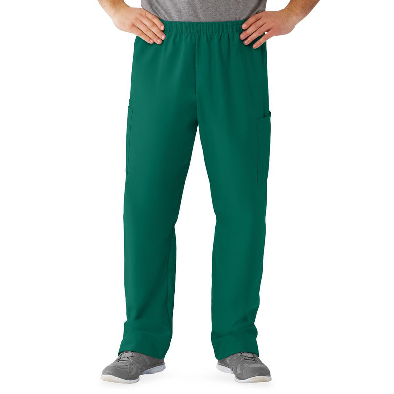 AngelStat Unisex Cargo Scrub Pants with Elastic Waist, Hunter, Long Inseam, Size S, 1/EA  (674NHGSL) Each