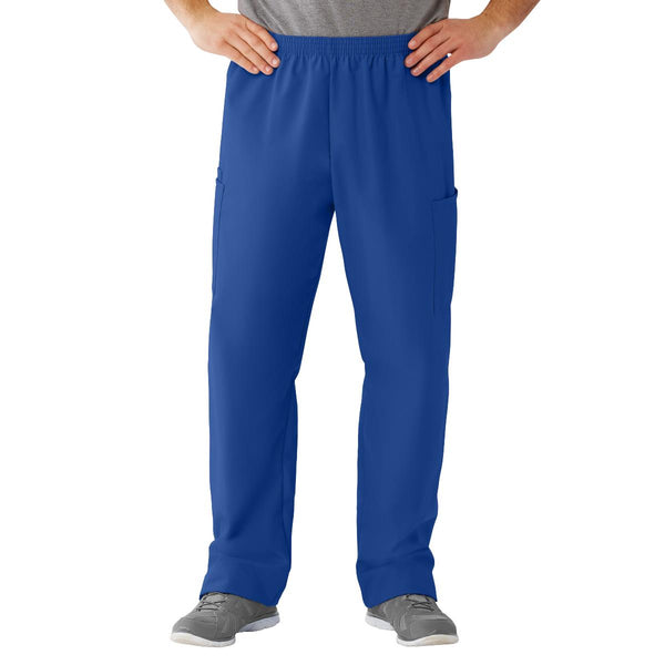 AngelStat Unisex Cargo Scrub Pants with Elastic Waist, Sapphire, Regular Inseam, Size S, 1/EA  (674NHTSM) Each