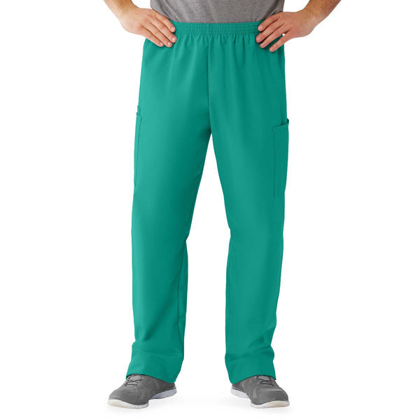 AngelStat Unisex Cargo Scrub Pants with Elastic Waist, Emerald, Long Inseam, Size S, 1/EA  (674NJTSL) Each