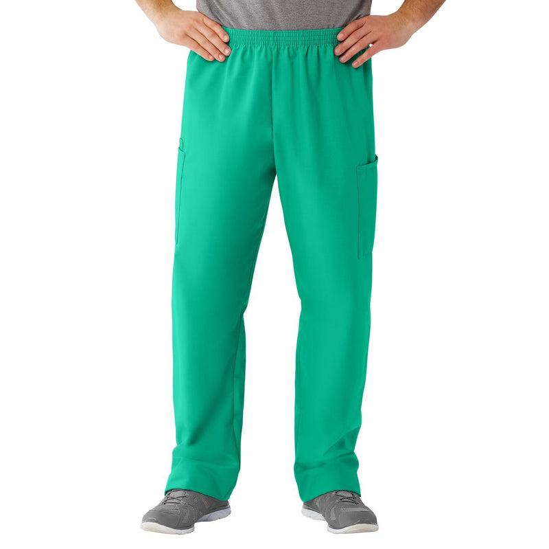 AngelStat Unisex Cargo Scrub Pants with Elastic Waist, Jade, Long Inseam, Size M, 1/EA  (674NTJML) Each