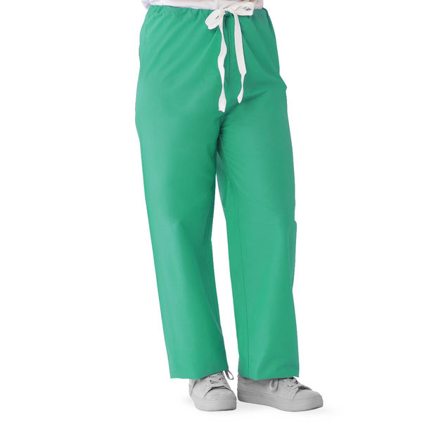 Encore Unisex Reversible Drawstring Scrub Pants with Medline Color-Coding, Size XS Regular Inseam, Jade, 1/EA  (700PTJXS-CM) Each