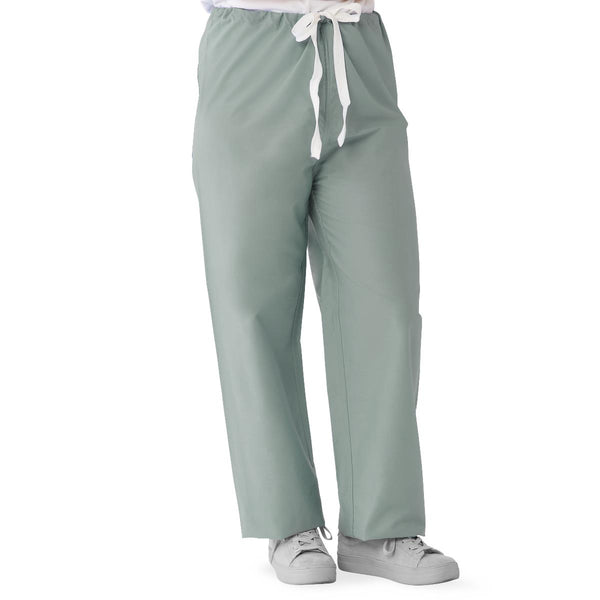 Encore Unisex Reversible Drawstring Scrub Pants with Medline Color-Coding, Size L Regular Inseam,  Misty, 1/EA  (700PTZL-CM) Each