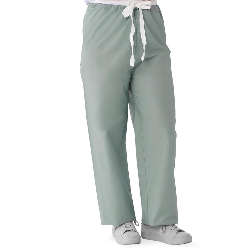 Encore Unisex Reversible Drawstring Scrub Pants with Medline Color-Coding, Size S Regular Inseam,  Misty, 1/EA  (700PTZS-CM) Each