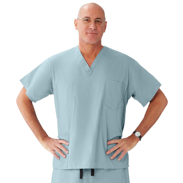 Encore Unisex Reversible V-Neck 4-Pocket Scrub Top with Medline Color-Coding, Size XL, Misty, 1/EA  (730PTZXL-CM) Each