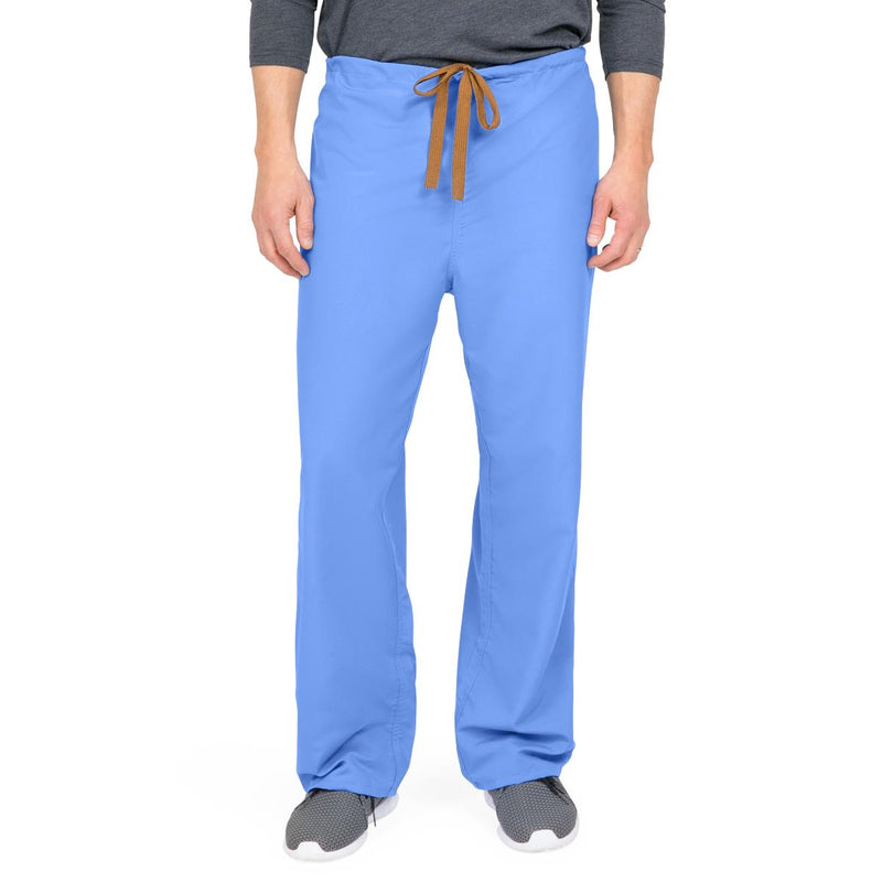 PerforMAX Unisex Reversible Scrub Pants with Front Drawstring, Ceil Blue, Regular Inseam, Size 2XL, Medline Color Coding, 1/EA  (800NTHXXL-CM) Each