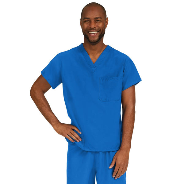 PerforMAX Unisex Reversible V-Neck Scrub Top with 2 Pockets, Royal Blue, Size M, Angelica Color Code, 1/EA  (810JRLM-CA) Each