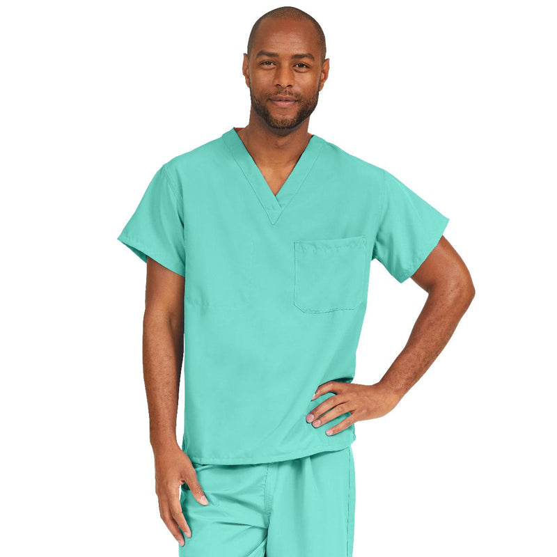 PerforMAX Unisex Reversible V-Neck Scrub Top with 2 Pockets, Jade, Size 4XL, Angelica Color Code, 1/EA  (810NTJ4XL-CA) Each