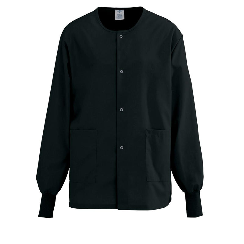 PerforMAX Unisex Snap-Front Warm-Up Jacket, Black, Size S, 1 EA (829DKWS) Each