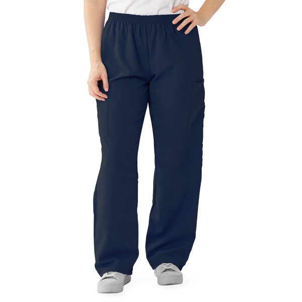 PerforMAX Unisex Elastic Waist Scrub Pants, Size L Regular Inseam, Navy, 1/EA  (850NNTL) Each