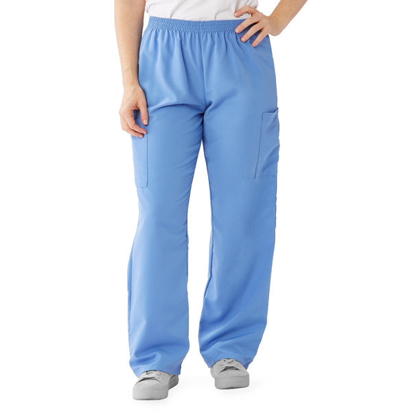 PerforMAX Unisex Elastic Waist Scrub Pants, Size L Tall Inseam, Ceil Blue, 1/EA  (850NTHLT) Each