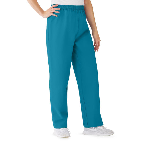 AngelStat Women's Elastic Waist Scrub Pants with Drawstring, Size 2XL, Peacock, 1/EA  (854NBTXXL) Each