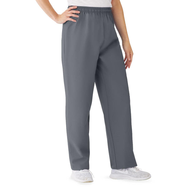 AngelStat Women's Elastic Waist Scrub Pants with Drawstring, Size 4XL, Charcoal, 1/EA  (854NCC4XL) Each