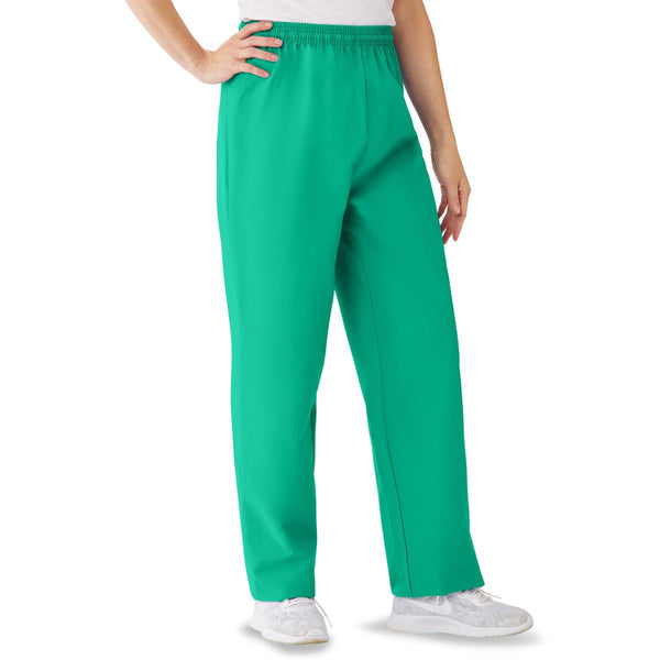 AngelStat Women's Elastic Waist Scrub Pants with Drawstring, Size XS, Jade, 1/EA  (854NTJXS) Each