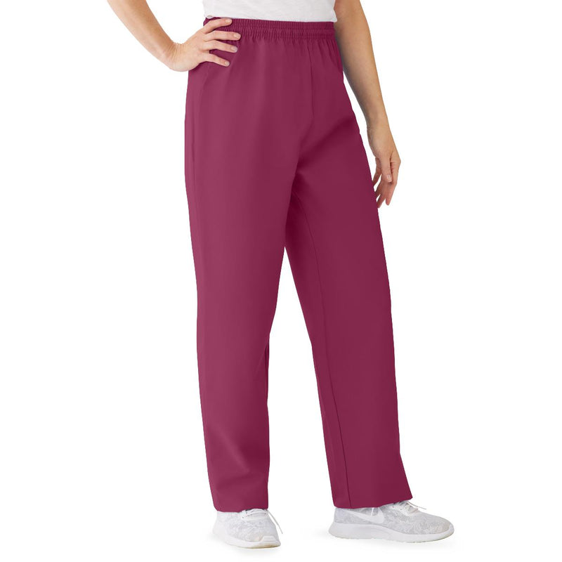 AngelStat Women's Elastic Waist Scrub Pants with Drawstring, Size 2XL, Raspberry, 1/EA  (854NTRXXL) Each