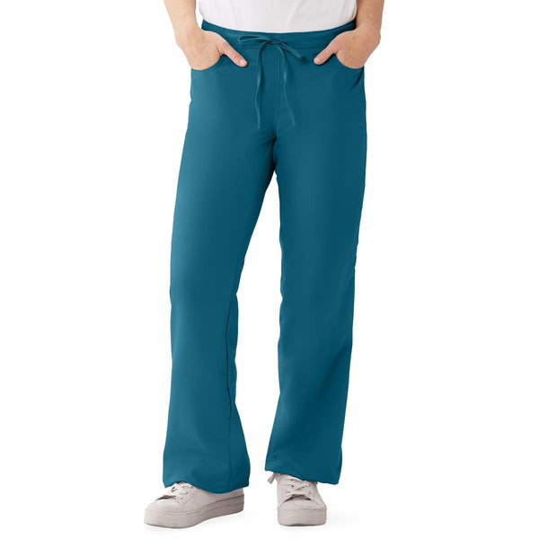 PerforMAX Women's Modern Fit Boot-Cut Scrub Pants with 2 Pockets, Caribbean Blue, Size M, 1/EA  (865JCBM) Each