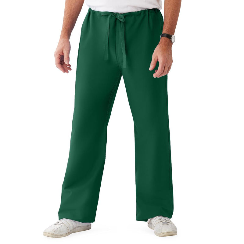 ComfortEase Unisex Reversible Scrub Pants with Drawstring Waist, Evergreen, Regular Inseam, Size 4XL, Medline Color Code, 1/EA  (900JEG4XL-CM) Each