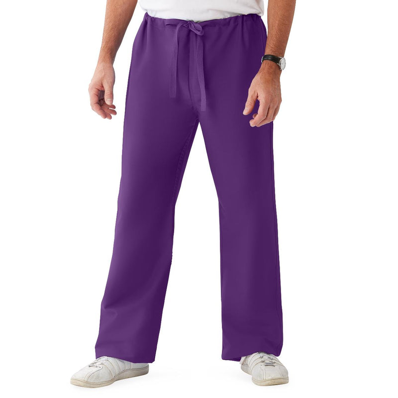 ComfortEase Unisex Reversible Scrub Pants with Drawstring Waist, Rich Purple, Regular Inseam, Size XS, Medline Color Code, 1/EA  (900JPPXS-CM) Each