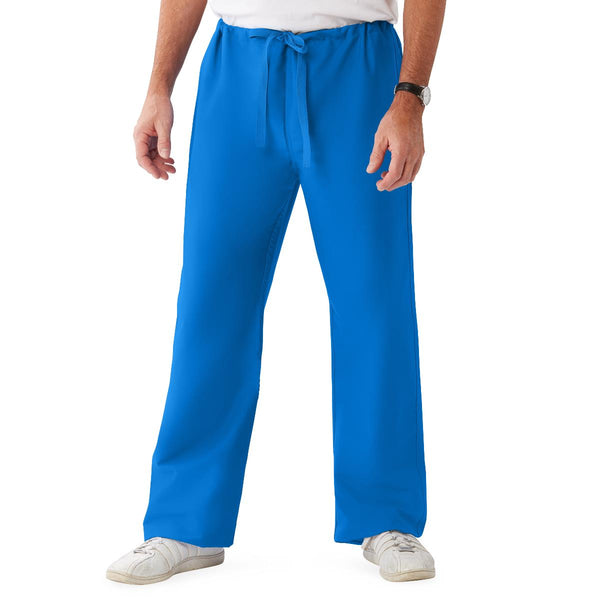 ComfortEase Unisex Reversible Scrub Pants with Drawstring Waist, Royal Blue, Regular Inseam, Size 3XL, Medline Color Code, 1/EA  (900JRLXXXL-CM) Each