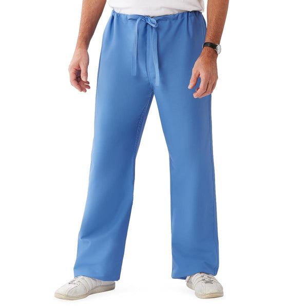 ComfortEase Unisex Reversible Scrub Pants with Drawstring Waist, Ceil Blue, Regular Inseam Size 4XL, Medline Color Coding, 1/EA  (900JTH4XL-CM) Each