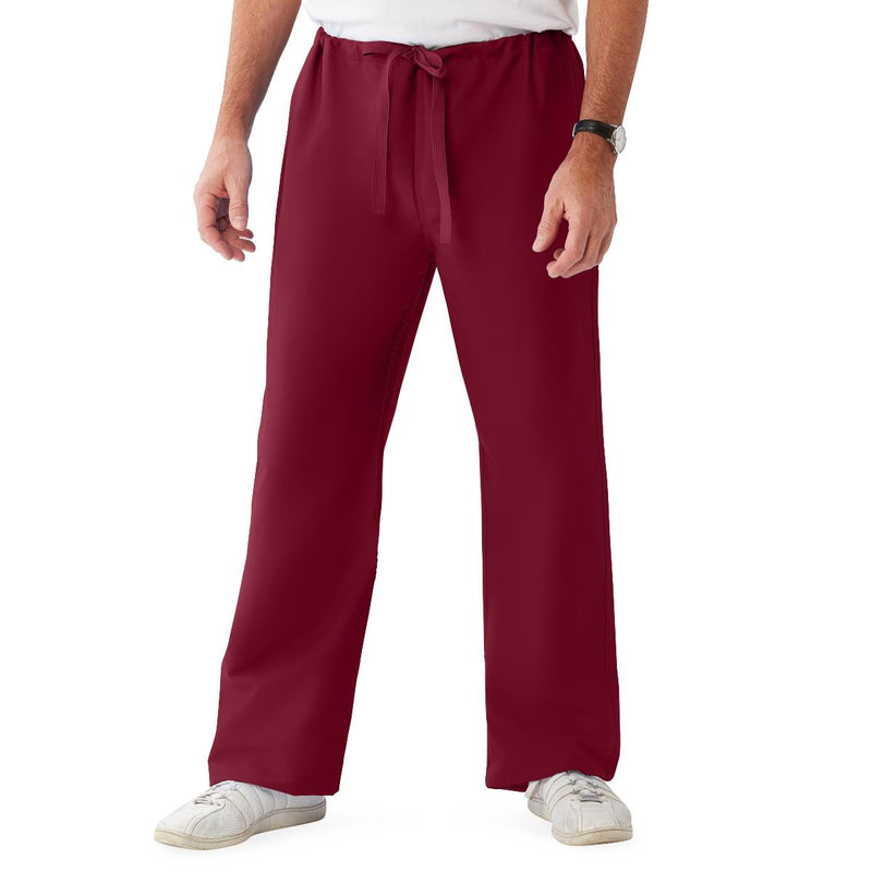 ComfortEase Unisex Reversible Scrub Pants with Drawstring Waist, Wine, Regular Inseam, Size 3XL, Medline Color Code, 1/EA  (900JWNXXXL-CM) Each