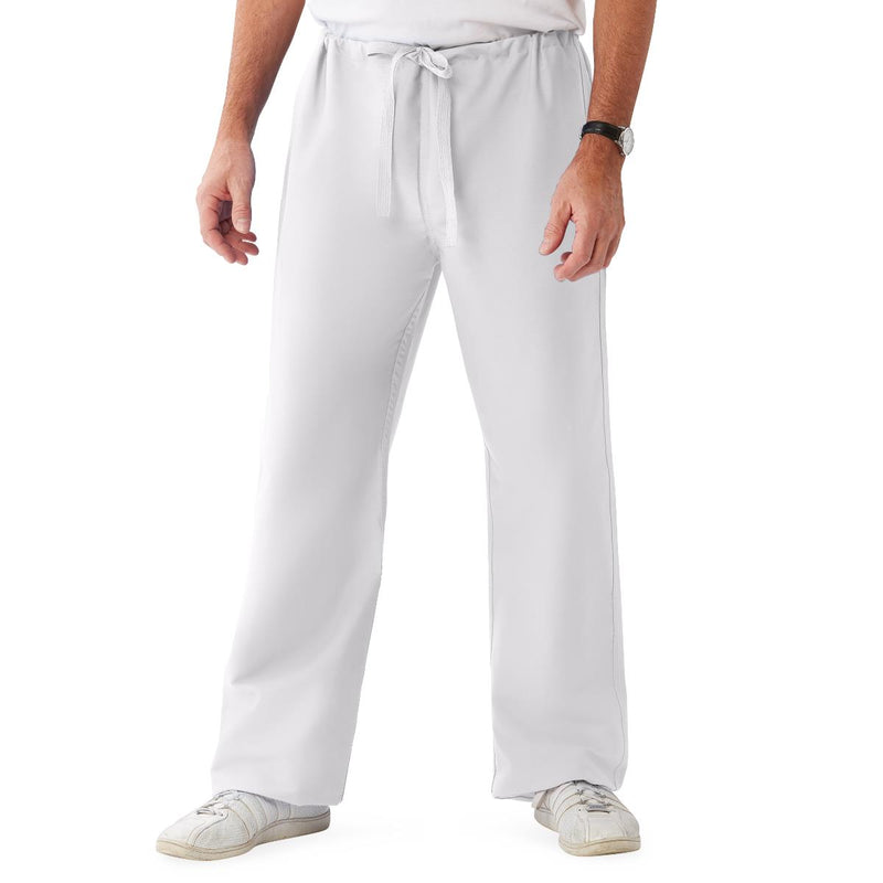 ComfortEase Unisex Reversible Scrub Pants with Drawstring Waist, White, Regular Inseam, Size 4XL, Medline Color Code, 1/EA  (900XTQ4XL-CM) Each