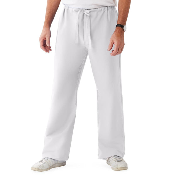 ComfortEase Unisex Reversible Scrub Pants with Drawstring Waist, White, Regular Inseam, Size L, Medline Color Code, 1/EA  (900XTQL-CM) Each