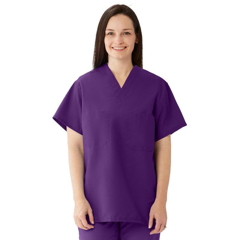 ComfortEase Unisex Reversible Scrub Top with 2 Pockets, Rich Purple, Size S, Medline Color Code, 1/EA  (910JPPS-CM) Each