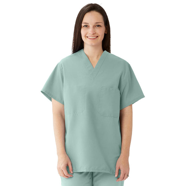 ComfortEase Unisex Reversible Scrub Top with 2 Pockets, Seaspray, Size XS, Medline Color Code, 1/EA  (910JSSXS-CM) Each