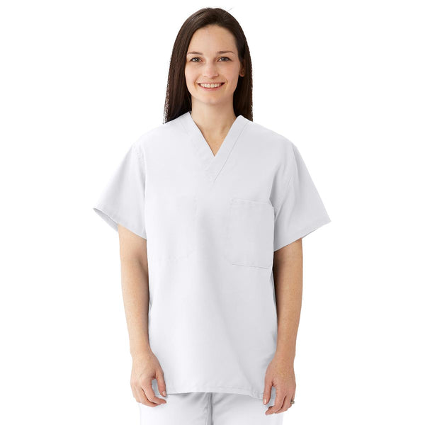 ComfortEase Unisex Reversible Scrub Top with 2 Pockets, White, Size 3XL, Medline Color Code, 1/EA  (910XTQXXXL-CM) Each