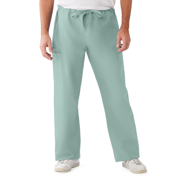 ComfortEase Unisex Nonreversible Drawstring Cargo Scrub Pants with Medline Color-Coding, Size 2XL Tall Inseam, Seaspray, 1/EA  (950JSSXXLL-CM) Each