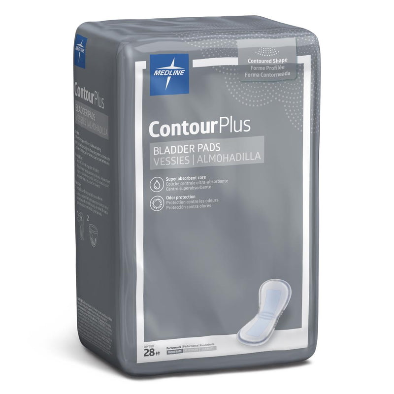 ContourPlus Bladder Control Pad for Incontinence, Moderate, 5.5" x 10.5", 28/BG (05166CS) Bag of 28