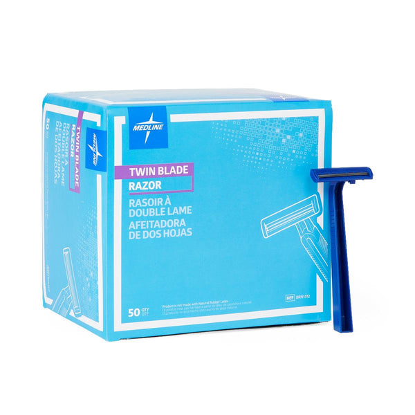 Disposable Facial Razors with Twin Blades, 500/CS (BRN1312) Case of 500