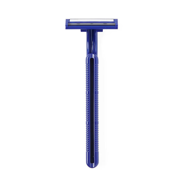 Disposable Facial Razors with Twin Blades and Lubrication Strip, Blue, 500/CS (BRN1323) Case of 500
