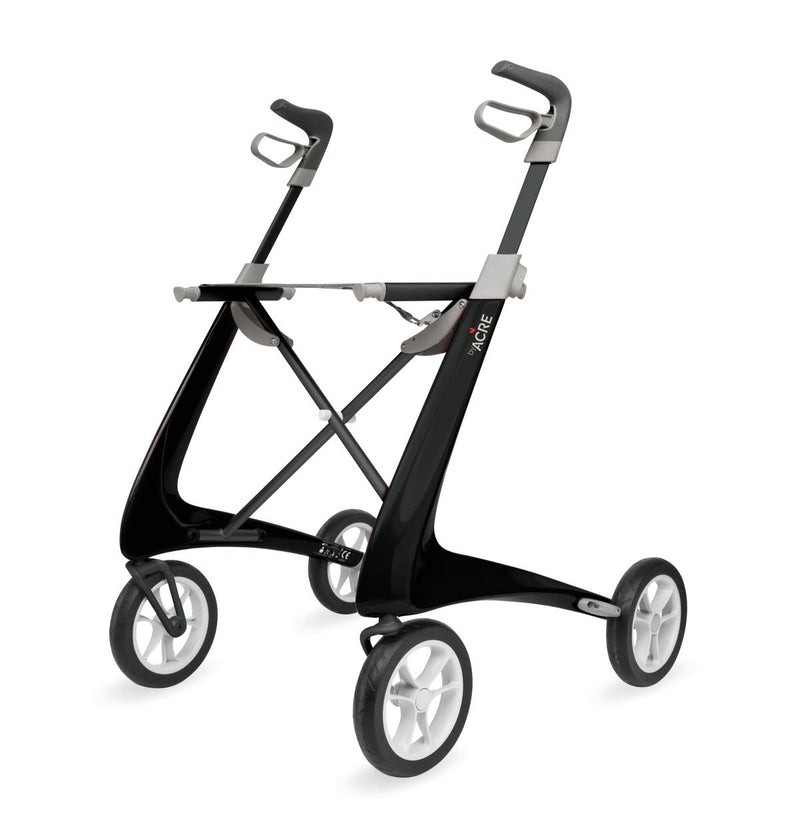 Carbon Fiber Rollator with 18.5" W x 24" H Comfort Seat, Black, 1 EA (BYA100LGBK) Each
