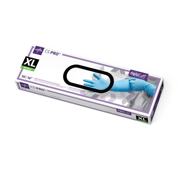 CS Pro 16" Extended Cuff Powder-Free Nitrile Exam Gloves, Size XL, 50/BX (CS16XLH) Box of 50