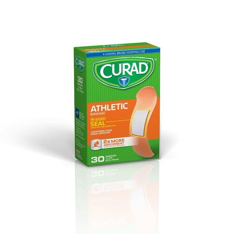 CURAD Athletic Foam Bandages, 1" x 3", 24/CS  (CUR00007RB) Case of 24