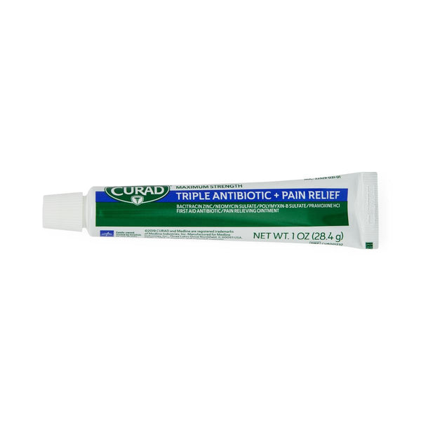 CURAD Triple Antibiotic Plus Pain Relief Ointment, 1 oz. Tube, 12/CS (CUR001232) Case of 12