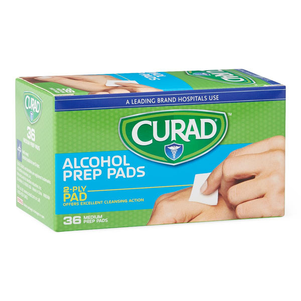 CURAD Medium 2-Ply Sterile Alcohol Prep Pad, 36/Box, 30/CS (CUR09073736R) Case of 30