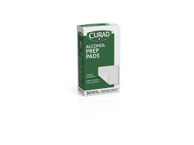 CURAD Medium 2-Ply Sterile Alcohol Prep Pad, 50/Box, 24/CS (CUR0907375RB) Case of 24