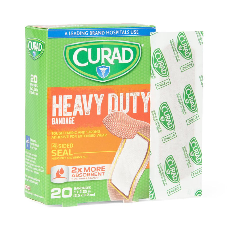 CURAD Heavy Duty Bandages, 1" x 3.25", 1/BX  (CUR14925RBH) Box of 1