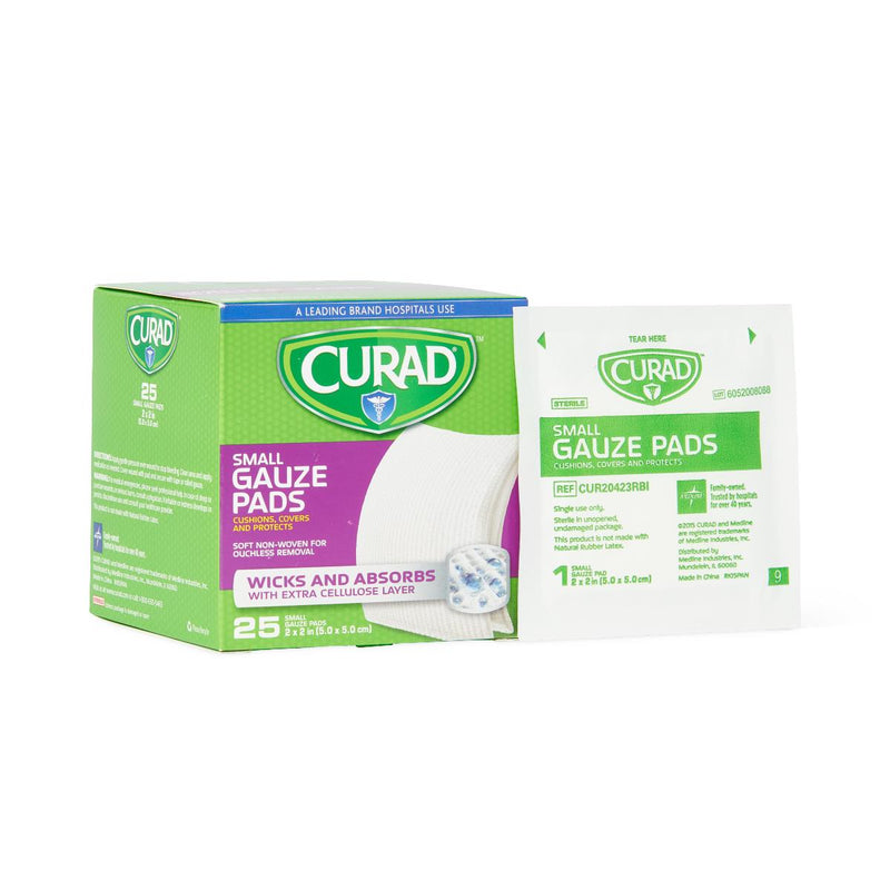 CURAD Sterile Pro-Gauze Pad, 2" x 2", 25/Box, 24/CS  (CUR20423RBI) Case of 24